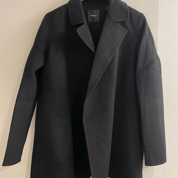 Theory Open Front Coat in Double-Face Wool-Cashmere - Picture 4 of 4